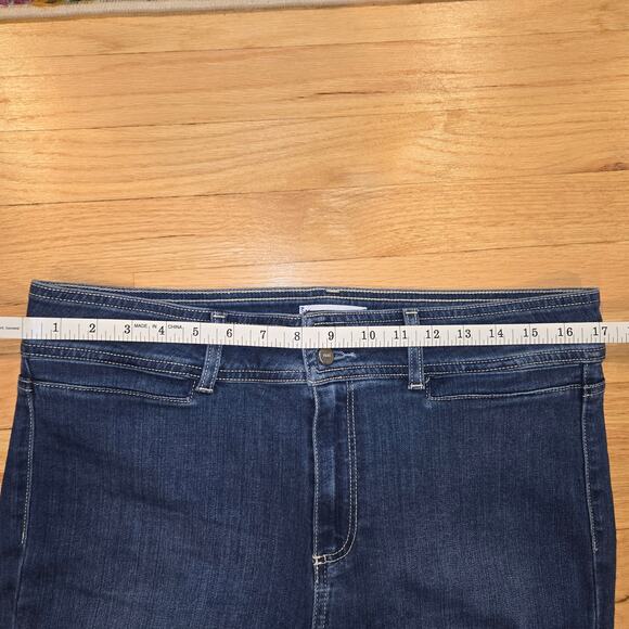 Paige High Rise Manhattan 33 petite blue jeans bootcut - Picture 3 of 7